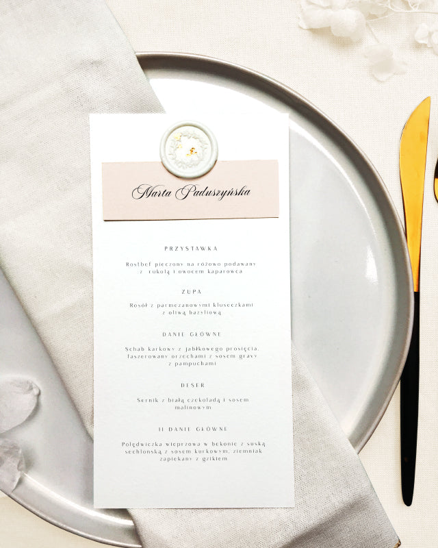 <font size="4">MENU z winietką II </font>